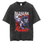 Men Hip Hop Streetwear Tshirt Washed Black - Image 2