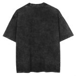 Men Hip Hop Streetwear Tshirt Washed Black - Image 21