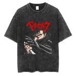 Men Hip Hop Streetwear Tshirt Washed Black - Image 14