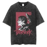 Men Hip Hop Streetwear Tshirt Washed Black - Image 12