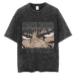 Men Hip Hop Streetwear Tshirt Washed Black - Image 3